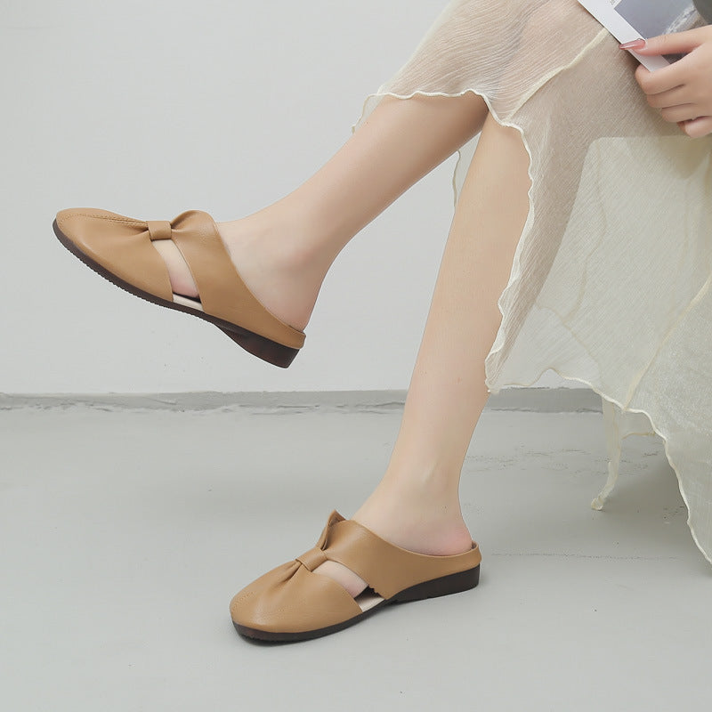 Élisa™ | Sandales Mules plates nouées élégantes