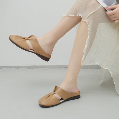 Élisa™ | Sandales Mules plates nouées élégantes
