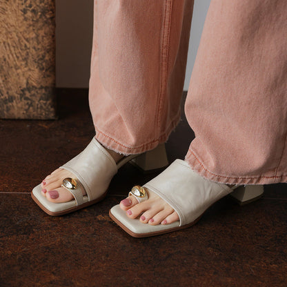 Rosalia™ | Sandales en cuir d'agneau à talon élégant