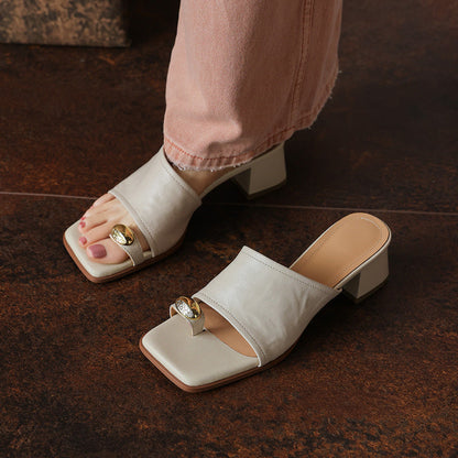 Rosalia™ | Sandales en cuir d'agneau à talon élégant