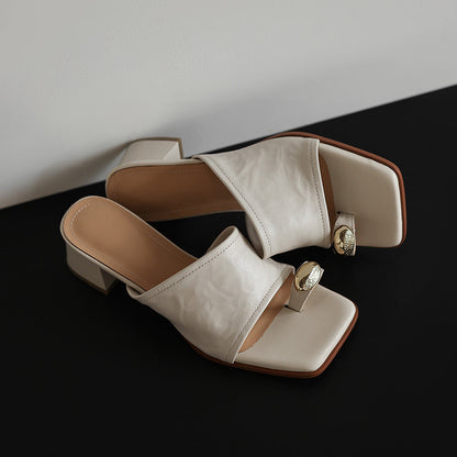 Rosalia™ | Sandales en cuir d'agneau à talon élégant