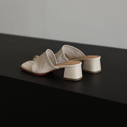 Rosalia™ | Sandales en cuir d'agneau à talon élégant